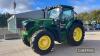 2018 John Deere 6155R Tractor c/w air brakes, cab suspension, tls, Auto Quad, 50k, creep boxm auto trac ready, 3 spools, 520/85 R38 & 480/70 R28 tyres, registration documents in office Hours: 4350 Reg. No. YX18 YPP Ser. No. 1LO6155RKJN907989 - 6