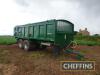 2013 Bailey 14tonne tandem axle steel monocoque hydraulic tipping trailer with hydraulic tailgate, sprung drawbar and axles, rollover sheet on 500/60R22.5 wheels and tyres