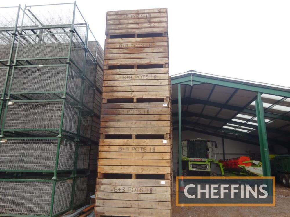 84no. 2018 Abergavenny 1.1tonne wooden potato boxes, seed use only