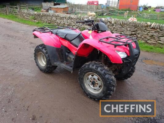 2010 Honda TRX420 4wd manual petrol QUAD BIKE With tow ball Reg. No. WX10 FGK Serial No. 1HFTE35PXA4301123 Hours: 1,424 Kilometers: 12,593 FDR: 26/04/2010