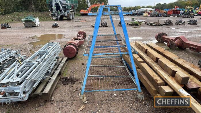 Metal Blue Coloured Workshop Rack on Castor Wheels