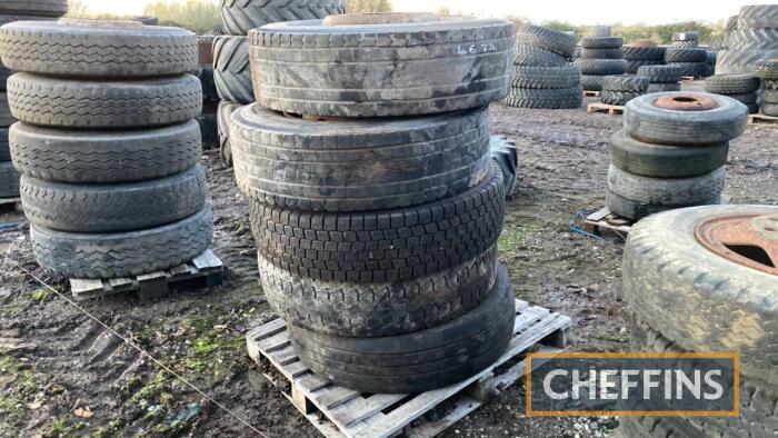 5no. 295-80-22.5 10 Stud Wheels & Tyres UNRESERVED LOT