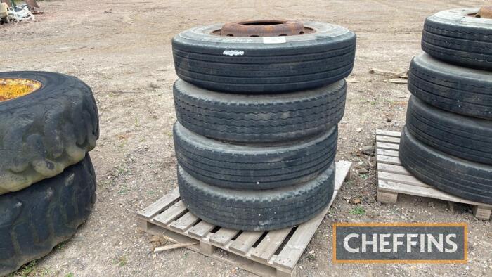 4no. 11R 22.5 Wheels & Tyres UNRESERVED LOT