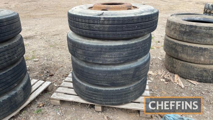 4no. 11R 22.5 Wheels & Tyres UNRESERVED LOT