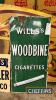 Wills's Woodbine Cigarettes enamel sign, 18x36 ins