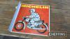 Michelin aluminium double-sided sign with hanging flange, depicting Bibendum riding a motorcycle, 17x17.5ins - 4