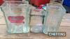 3no. Exide glass battery cases