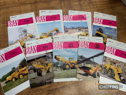 Qty Bray wheel loader brochures and price lists