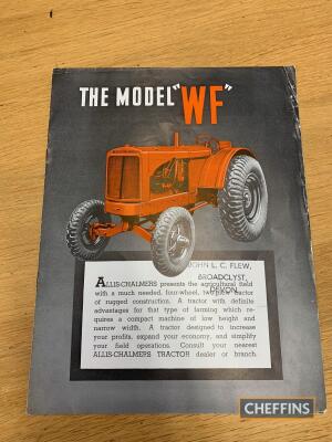 Allis Chalmers WF tractor brochure