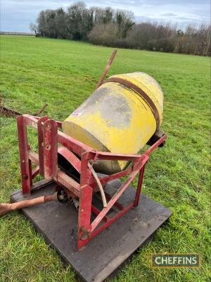 Teagle mounted PTO driven cement mixer