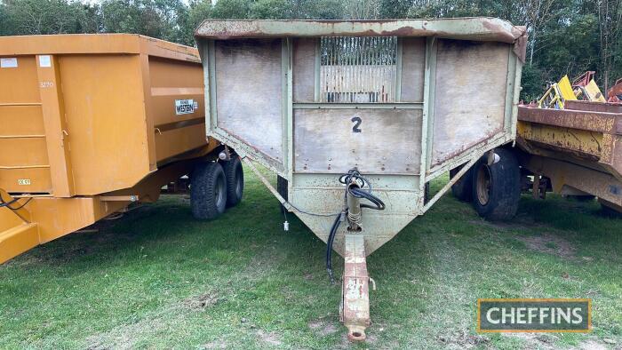 Herbert Twin Axle Potato Trailer c/w rubber belt floor