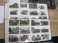 Approx 950 traction engine photos (colour and black and white) in two albums, photos taken by well known enthusiast Roger Newbery with annotations