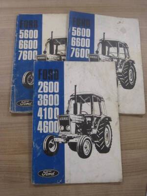 Ford Operators Manuals 2600/3600/4100/4600 and 5600/6600/7600 (2) 3 in total