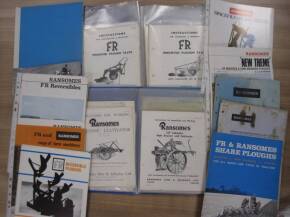 Ransomes, 2 sleeve binders of plough and implement instructions t/w brochures etc