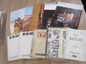 Massey Ferguson tractor instruction books t/w brochures for implements, combines etc