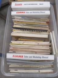 Combine Harvester brochures, parts lists, sales information etc, various makes 1950s-90s
