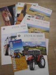 Steyr Tractors, a qty of brochures 1990s onwards