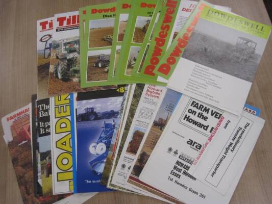 Ploughs and balers, a good qty of brochures 1970s onwards