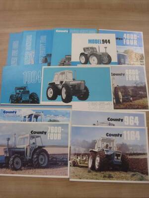 County tractors, a qty of brochures 1970s (13) all in fine condition