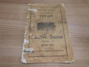 International Titan 10-20 original instruction book (chassis no. TY8381)