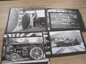 Qty of 25 mounted exhibition photos on on road and rail steam and other rural employment themes all taken by RJ Allred 1970s onwards, mostly 16x20ins