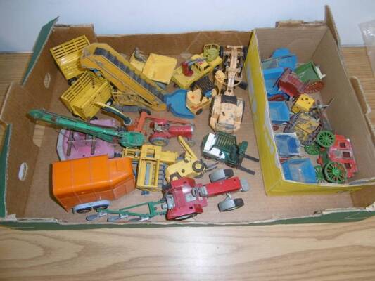 Qty various machines and horsecarts toys