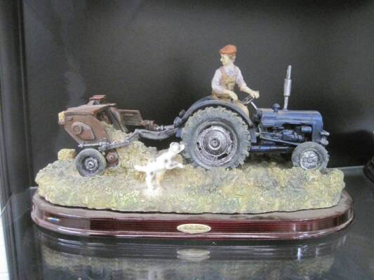 Resin model of a Fordson Major baling (Julian Collection)