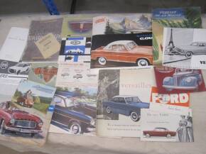 Hansa, Heinkel, Gordini, Vedette, Versailles, Goliath etc 1950s/60s brochures, cuttings etc