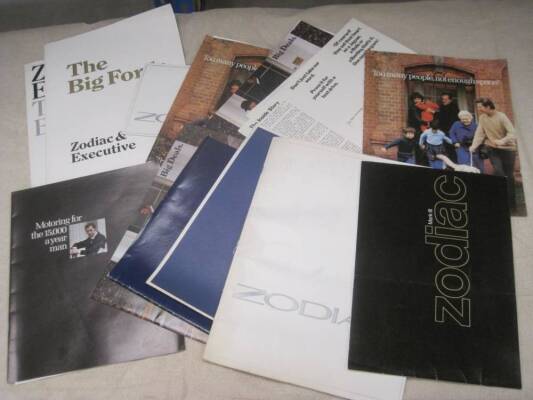 Ford Zodiac and Zephyr brochures, flyers etc 1967-1970