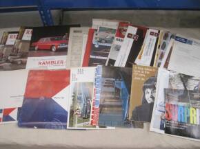 American Motors Raubler car brochures 1962-67, t/w press releases etc