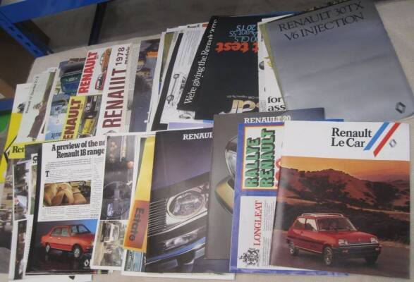 Renault, a large qty of car brochures etc covering 1976-80 period