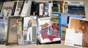 Mazda car brochures 1971-73 t/w press cuttings, road tests etc