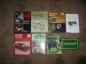 Qty Land Rover and Range Rover books; to include workshop manuals, repair manuals and tuning manuals and books