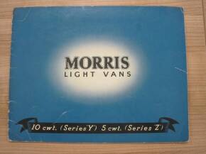 Morris Light Vans (Series Y&Z) 1940 20pp illustrated brochure