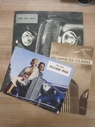 Hillman, 3 car brochures for 1935 Hillman 6cylinder cars, The New Minx and The New Hillman Minx