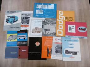 Qty commercial vehicle brochures to include, Chrysler, Dodge, Kew Dodge, Dennis etc (14)