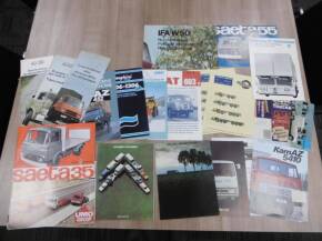 Large qty commercial vehicle brochures and leaflets to inc, Renault, Dodge, Fiat, Lamborghini etc, various languages (24)