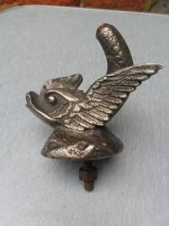 Vintage accessory car mascot in form of a fish