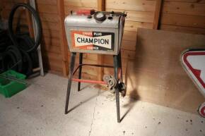 Champion spark plug cleaner/tester c1960s on stand with adapters (working)
