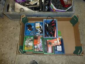 Motorcycle spares, 3 boxes, Royal Enfield etc