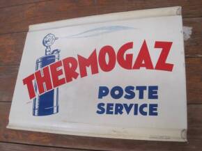 Thermogaz Poste Service, a double sided printed tin sign (French)