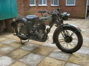 1940 490cc Norton 16H WD MOTORCYCLE Reg. No. BHV 820 Frame No. W17711 Engine No. 11151 Originally acquired in 2008 as a part cannibalised derelict that had stood outside in an Essex garden for over 50 years and was sold by the grandson of the original own