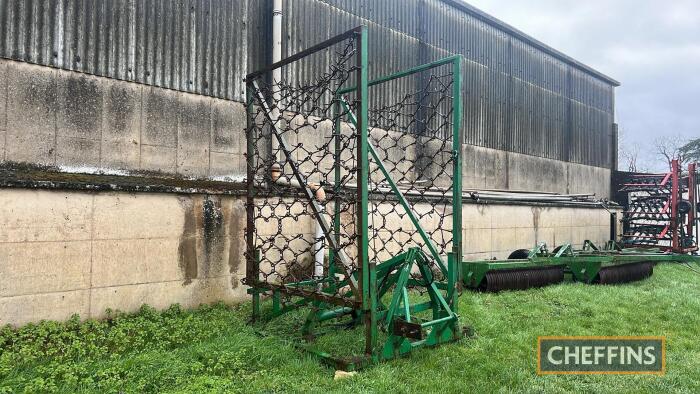 Mounted hydraulic folding grass harrows, 8m