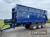 2018 Larrington Trailers 25tonne 55cu/m tri-axle steel monocoque push-off trailer with hydraulic tailgate, air and hydraulic brakes, middle and near steering axle, hydraulic adjusting sides (removable) rear camera and monitor, sprung drawbar and axles, hy - 2