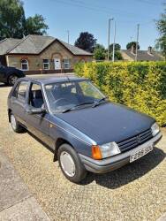 1989 1769cc Peugeot 205 5 door hatchback Reg. No. F299 SDU Chassis No. VF320AA9201820280 The accompanying V5C shows that this car is a single owner from new example finished in blue. 126,000 miles are recorded and the last MOT expired in January 2018, off