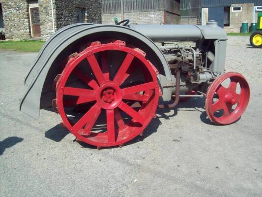 c1929 FORDSON Standard N 4cylinder petrol/paraffin TRACTOR Fitted with 12inch cleats, belt pulley, low gear and long wings. This Irish example has been owned by the vendor for over 23 years