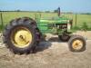 1958 JOHN DEERE 420 Rowcrop 2cylinder petrol TRACTOR Serial No. 100813 Fitted with electric start, rear linkage, lights, drawbar and 'rice' tyres. Reported to run