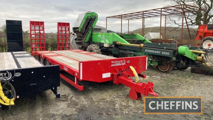 2023 McCauley 19tonne 23ft tandem axle low loader trailer with sprung drawbar and axles Serial No. SA9A2LL19NT118216