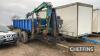 Tandem axle hook loader skip trailer fitted with Atlas crane