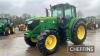 2013 John Deere 6140M 4wd Tractor c/w Auto Quad, front suspension, 3 x scvs, passenger seat, one owner from new, vendor to supply registration documents Hours: approx 3790 Reg. No. FT13 NXZ Ser. No. 1LO6140MHDG751752 - 4